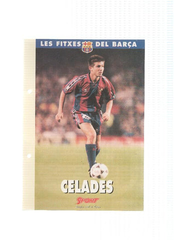 Les Fitxes del Barça: ALBERT CELADES (Ficha Archivador Diario SPORT) 
