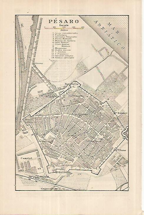 LAMINA ESPASA 18098: Plano de Pesaro