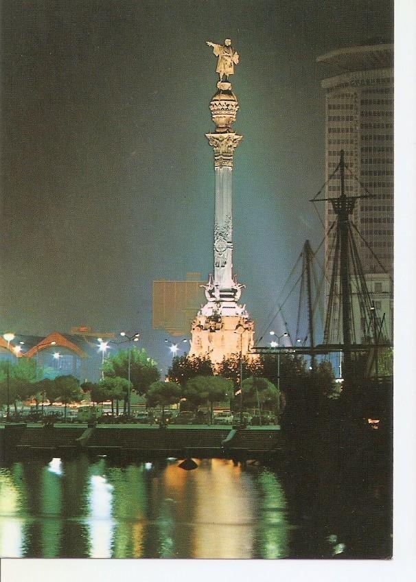 Postal 035194 : Barcelona. Colon. Vista nocturna
