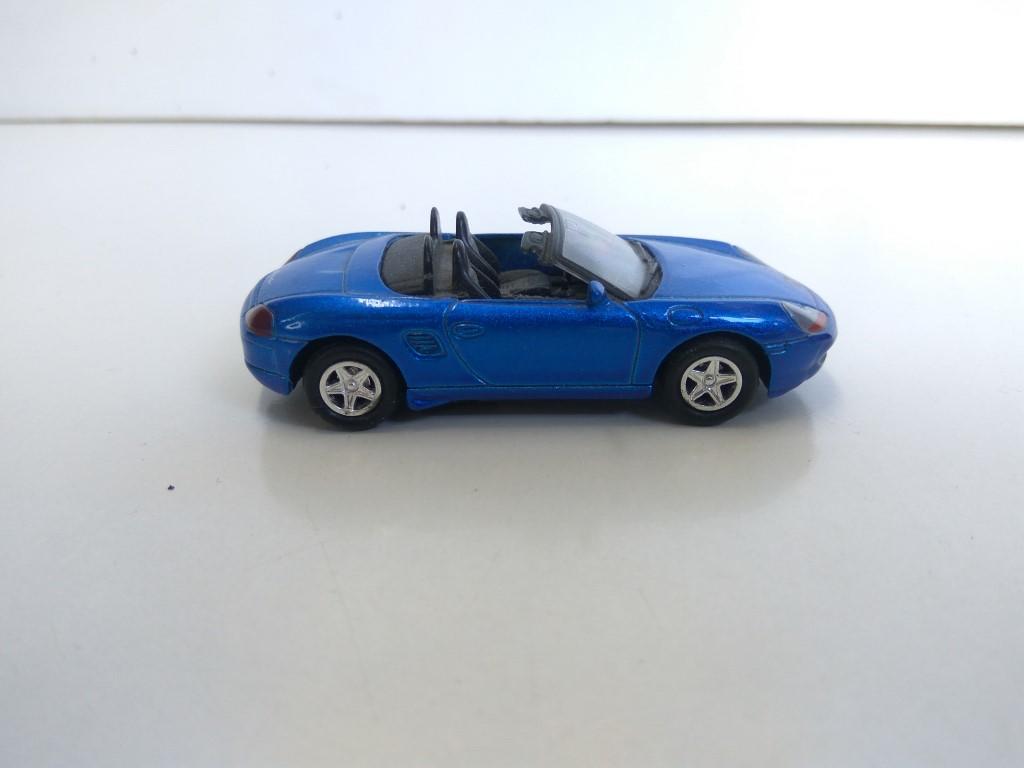 Coche Escala/Diecast: PORSCHE BOXSTER, Azul - 7,5cm (WELLY)