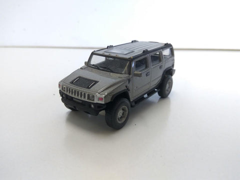 Coche Escala/Diecast: HAMMER H2, Gris - 7,5cm (WELLY)