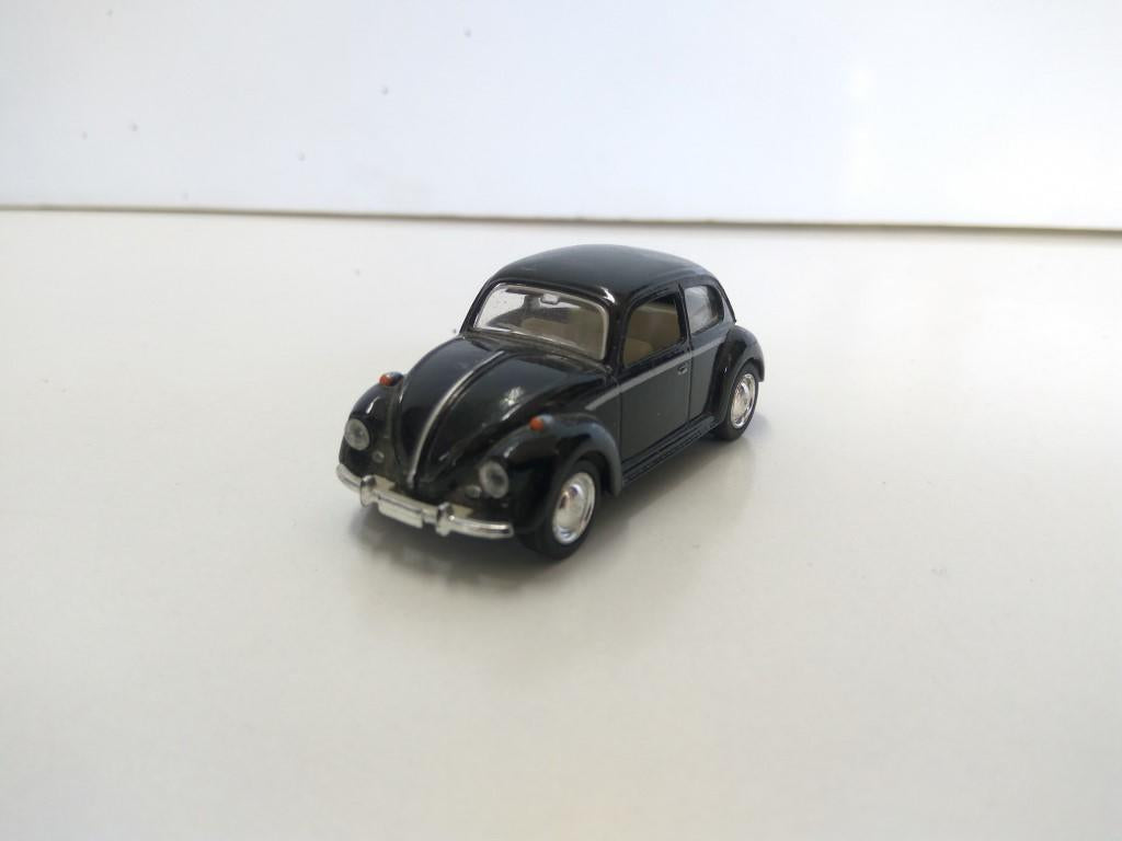 Coche Escala/Diecast: VOLSKWAGEN BEETLE, Negro - 6,5cm (WELLY)