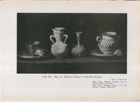 La coleccion Cambo, lamina 41: Francisco Zurbaran: Bodegon
