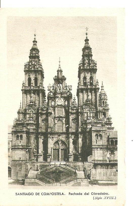 Postal 036626 : Santiago de Compostela. Fachada del Obradoiro (siglo XVIII)