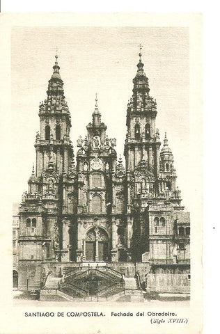 Postal 036626 : Santiago de Compostela. Fachada del Obradoiro (siglo XVIII)