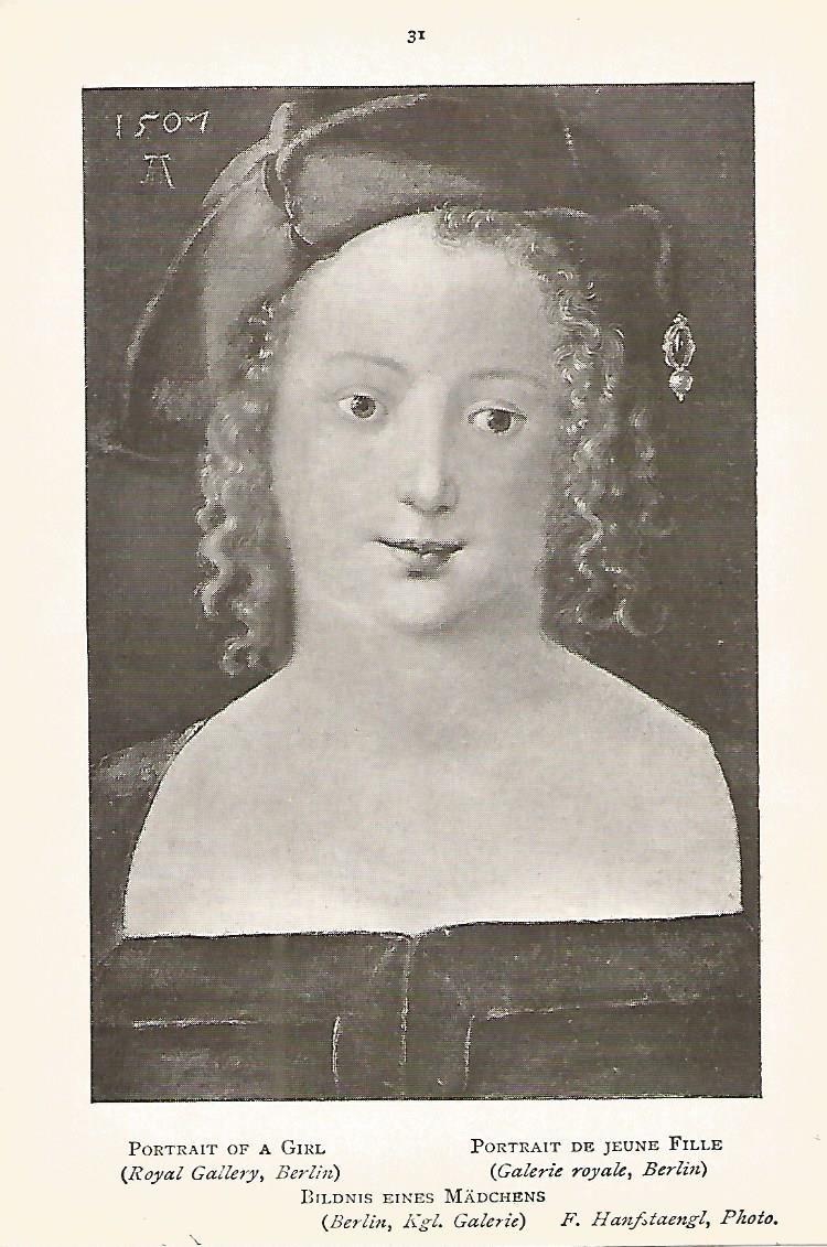 Lamina 327: DURER. Retrato de muchacha