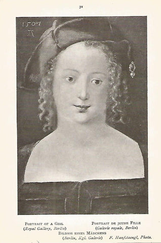 Lamina 327: DURER. Retrato de muchacha