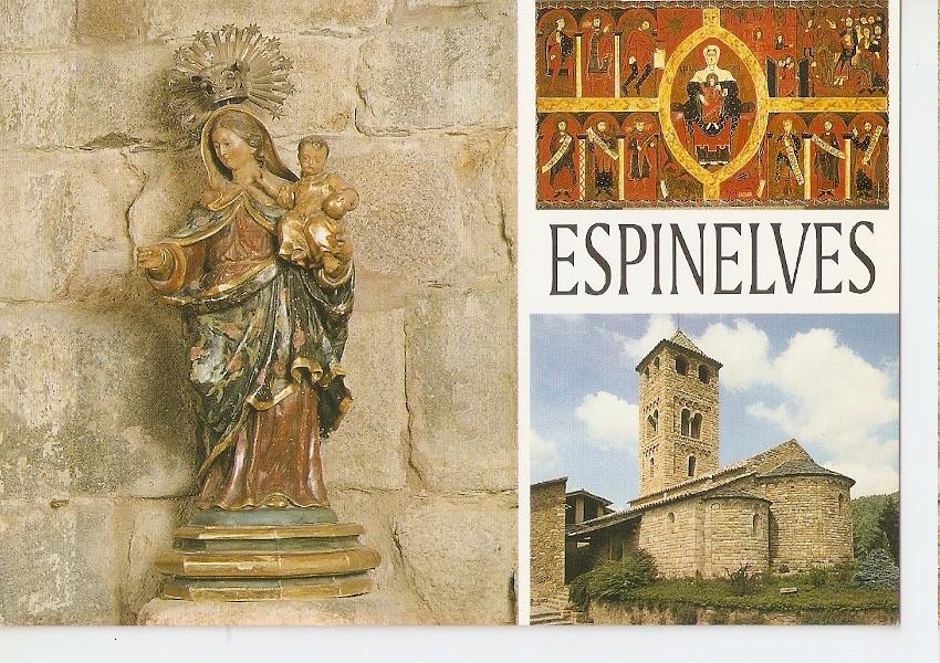 Postal 045434 : Espinelves. Verges del segle XV reproduccio del retaule (original Museu Diocesa de Vic)