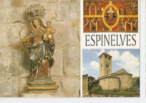Postal 045434 : Espinelves. Verges del segle XV reproduccio del retaule (original Museu Diocesa de Vic)