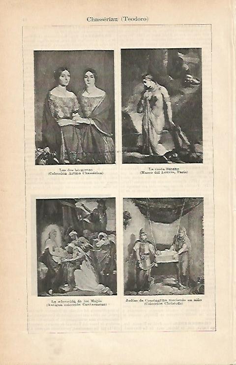 LAMINA ESPASA 1908: Obras de Chasseriau