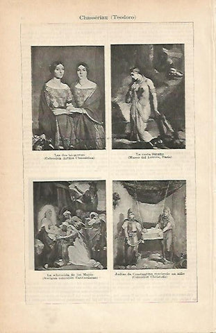 LAMINA ESPASA 1908: Obras de Chasseriau
