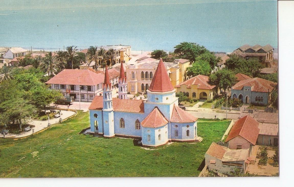 Postal 037518 : Cartagena (Colombia). Ermita del Cabrero y casa de Rafael Nuñez. Vista aerea