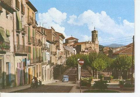 Postal 048090 : Olot. Iglesia de San Esteban y Paseo de Blay