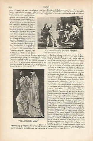 LAMINA ESPASA 7581: Orfeo y Euridice por Rubens y por Feuerbach