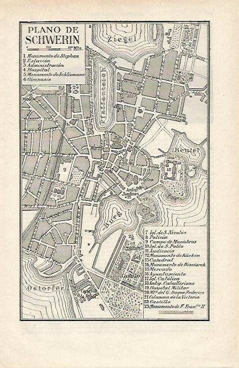 LAMINA ESPASA Alemania 12472: Plano de Schwerin Alemania