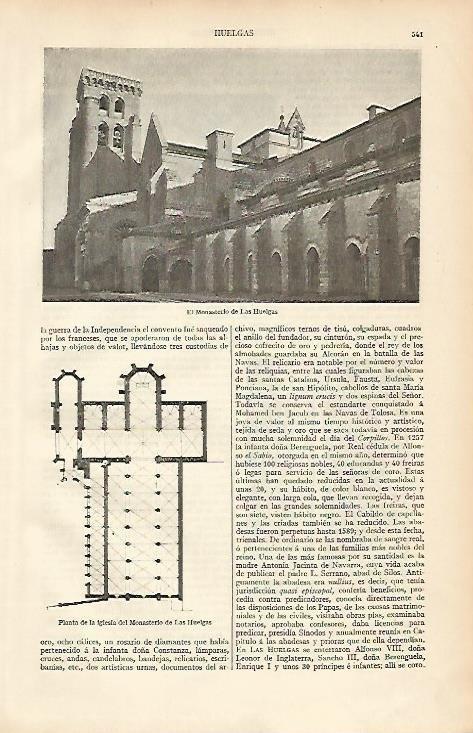 LAMINA ESPASA 4477: Monasterio de Las Huelgas Burgos