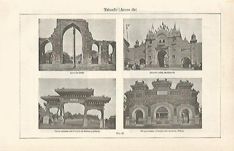 LAMINA ESPASA 20475: Arcos en Delhi Baroda y Pekin
