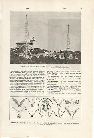 LAMINA SALVAT 80230: Antena de Radio España en el Tibidabo de Barcelona