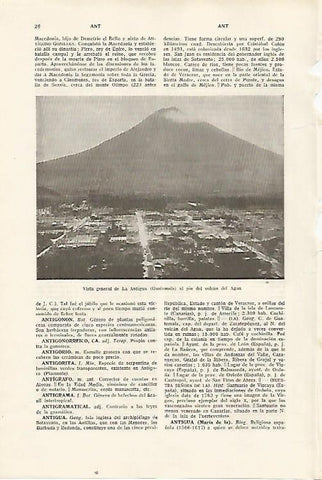 LAMINA SALVAT 80233: Vista de La Antigua (Guatemala)