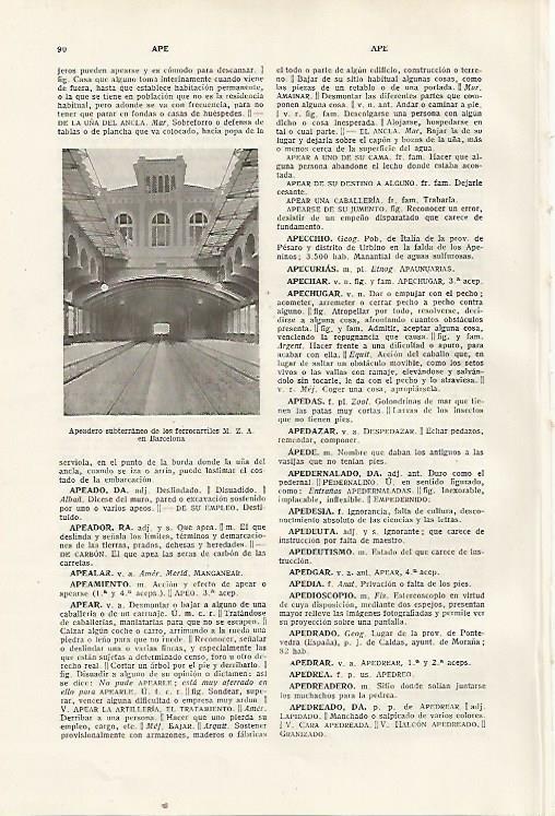 LAMINA SALVAT 80243: Apeadero de los M.Z.A. en Barcelona