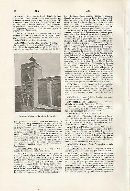 LAMINA SALVAT 80260: Castillo de Aracena