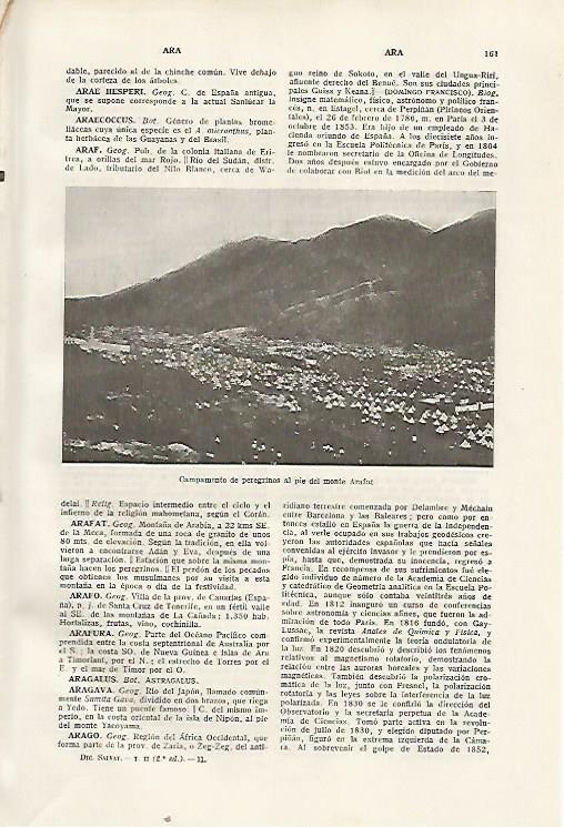 LAMINA SALVAT 80263: Peregrinos en el monte Arafat