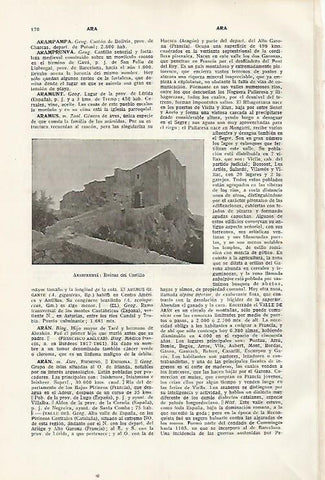 LAMINA SALVAT 80266: Ruinas del castillo de Aramprunya