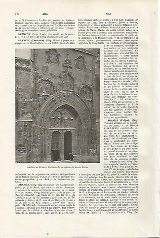 LAMINA SALVAT 80268: Iglesia de Santa Maria en Aranda del  Duero