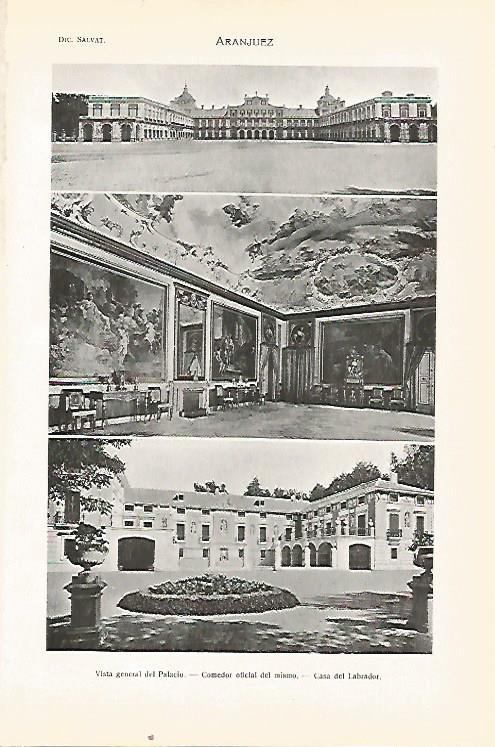 LAMINA SALVAT 80270: Vistas de Aranjuez