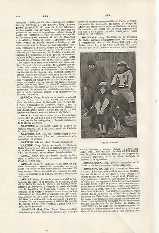LAMINA SALVAT 80274: Familia de Araucania (Chile)