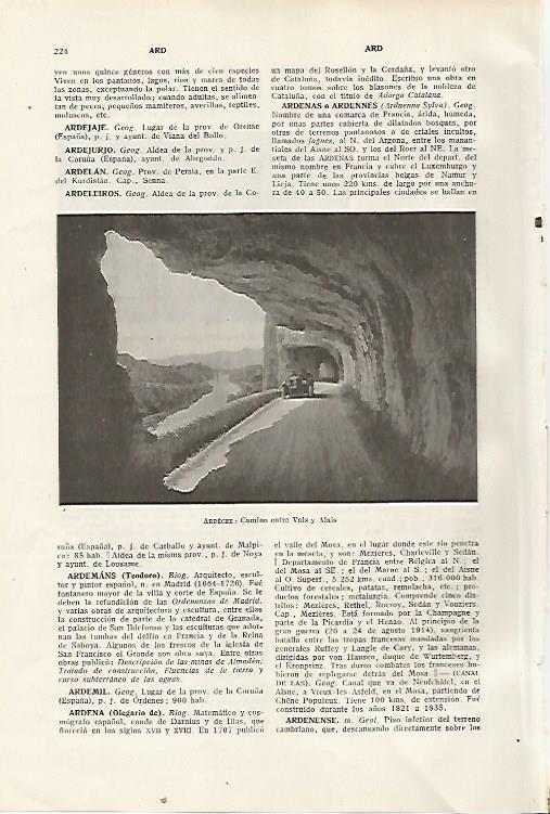 LAMINA SALVAT 80289: Camino entre Vals y Alais