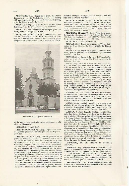 LAMINA SALVAT 80293: Iglesia de Arenys de Mar