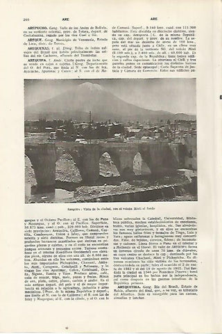 LAMINA SALVAT 80294: Vista de Arequipa Peru