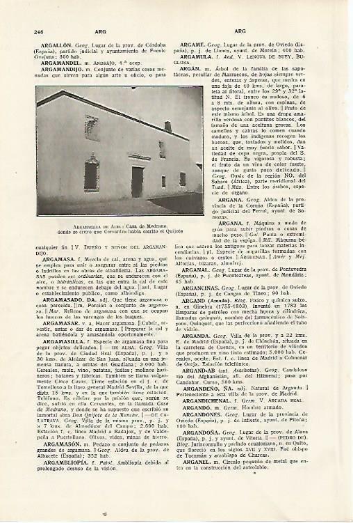 LAMINA SALVAT 80297: Casa de Medrano en Argamasilla de Alba