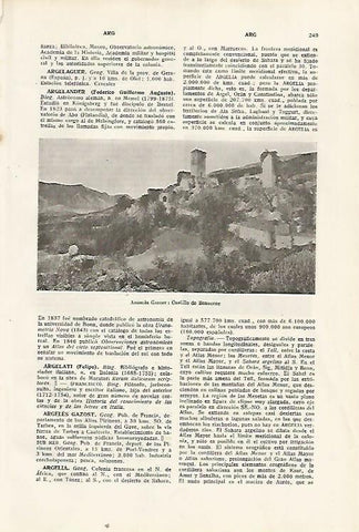 LAMINA SALVAT 80299: Castillo de Beaucens en Argeles Gazost