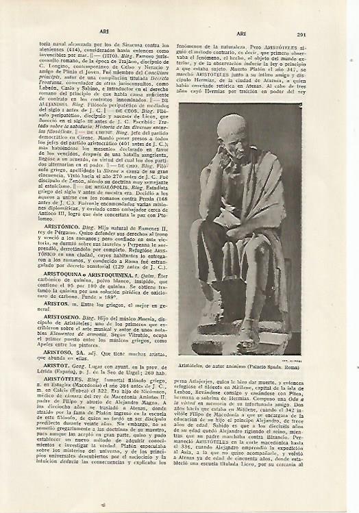 LAMINA SALVAT 80310: Aristoteles