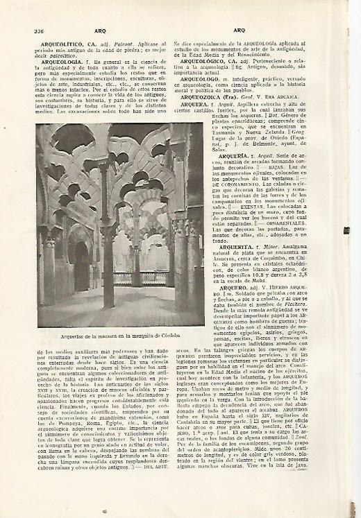 LAMINA SALVAT 80324: Interior de la Mezquita de Cordoba