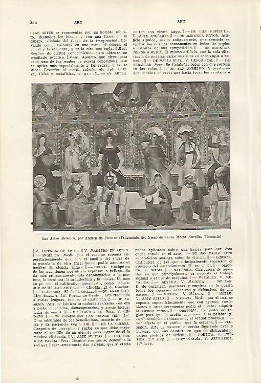 LAMINA SALVAT 80334: Las Artes Liberales por Andrea de Firenze