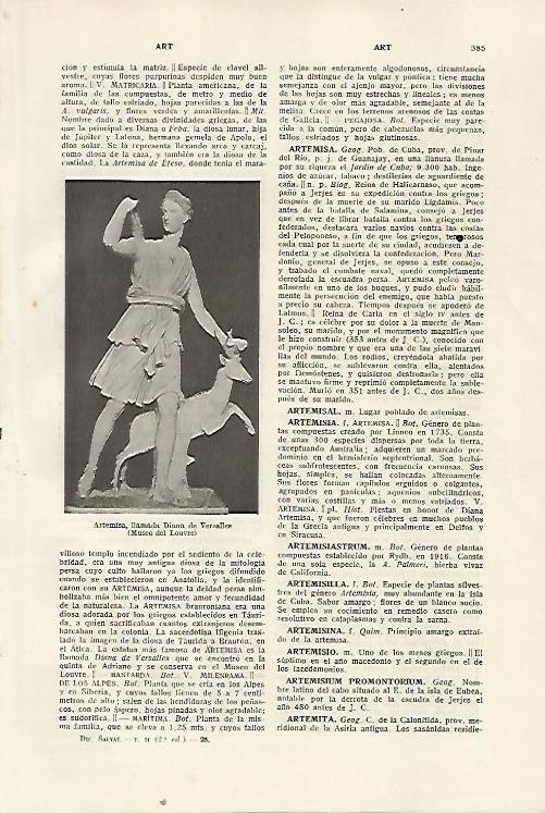 LAMINA SALVAT 80337: Diana de Versalles