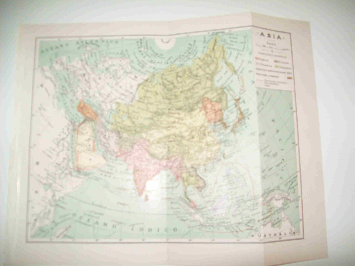 LAMINA SALVAT 80349: Mapa de Asia