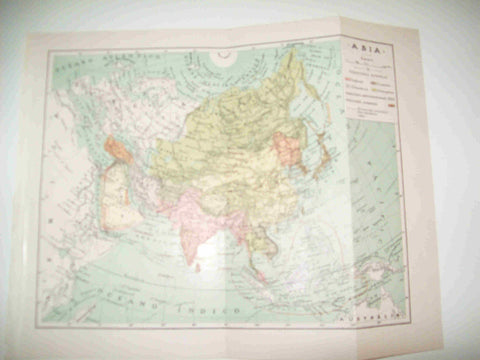 LAMINA SALVAT 80349: Mapa de Asia