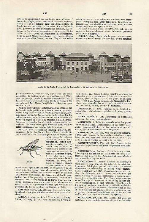 LAMINA SALVAT 80351: Asilol de la Junta Provincial de Proteccion a la Infancia de Barcelona