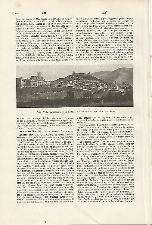 LAMINA SALVAT 80352: Vista de Asis