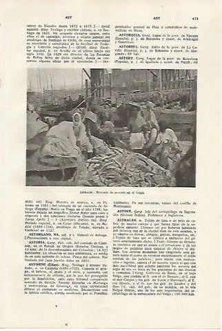 LAMINA SALVAT 80360: Mercado de pescado en el Volga