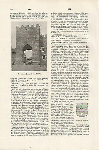 LAMINA SALVAT 80362: Puerta de San Martin en Astudillo 