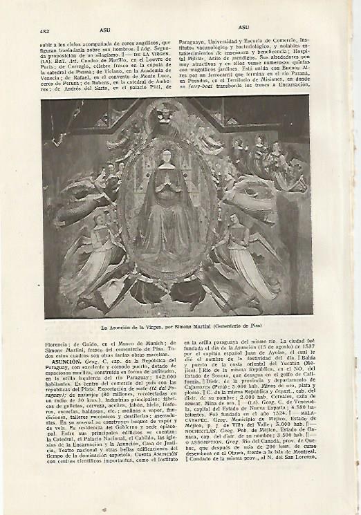 LAMINA SALVAT 80364: La Asuncion de la Virgen por S. Martini