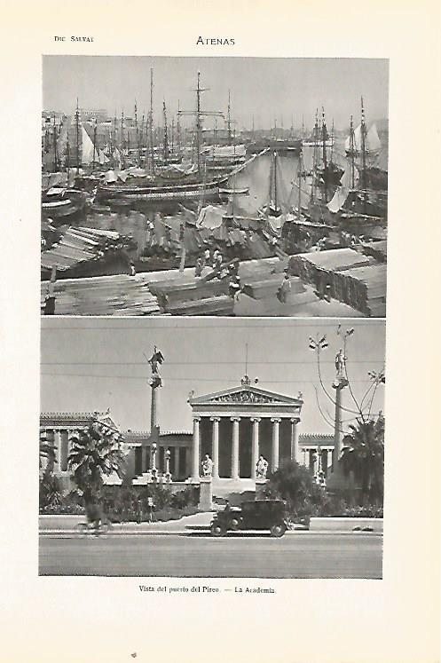 LAMINA SALVAT 80372:  Vistas de Atenas (Grecia)