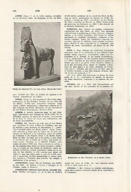 LAMINA SALVAT 80373: Amenofis II y la vaca Hathor