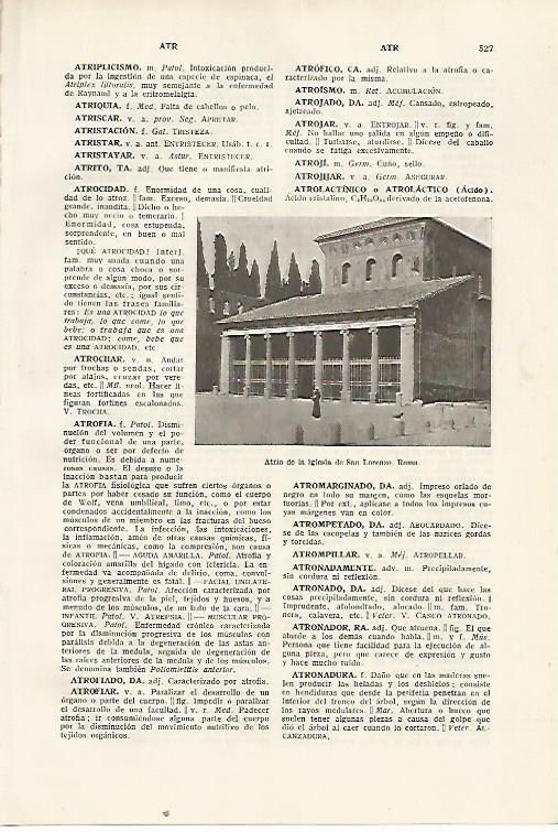 LAMINA SALVAT 80378:  Atrio de la iglesia de San Lorenzo en Roma