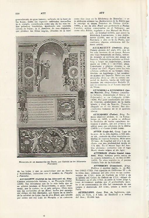 LAMINA SALVAT 80379:  Manuscrito de Dante por Gabriel de los Attavante
